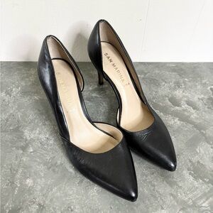 San Marina black leather pointed toe heels pumps classic size EU 39 (US 8–8.5)